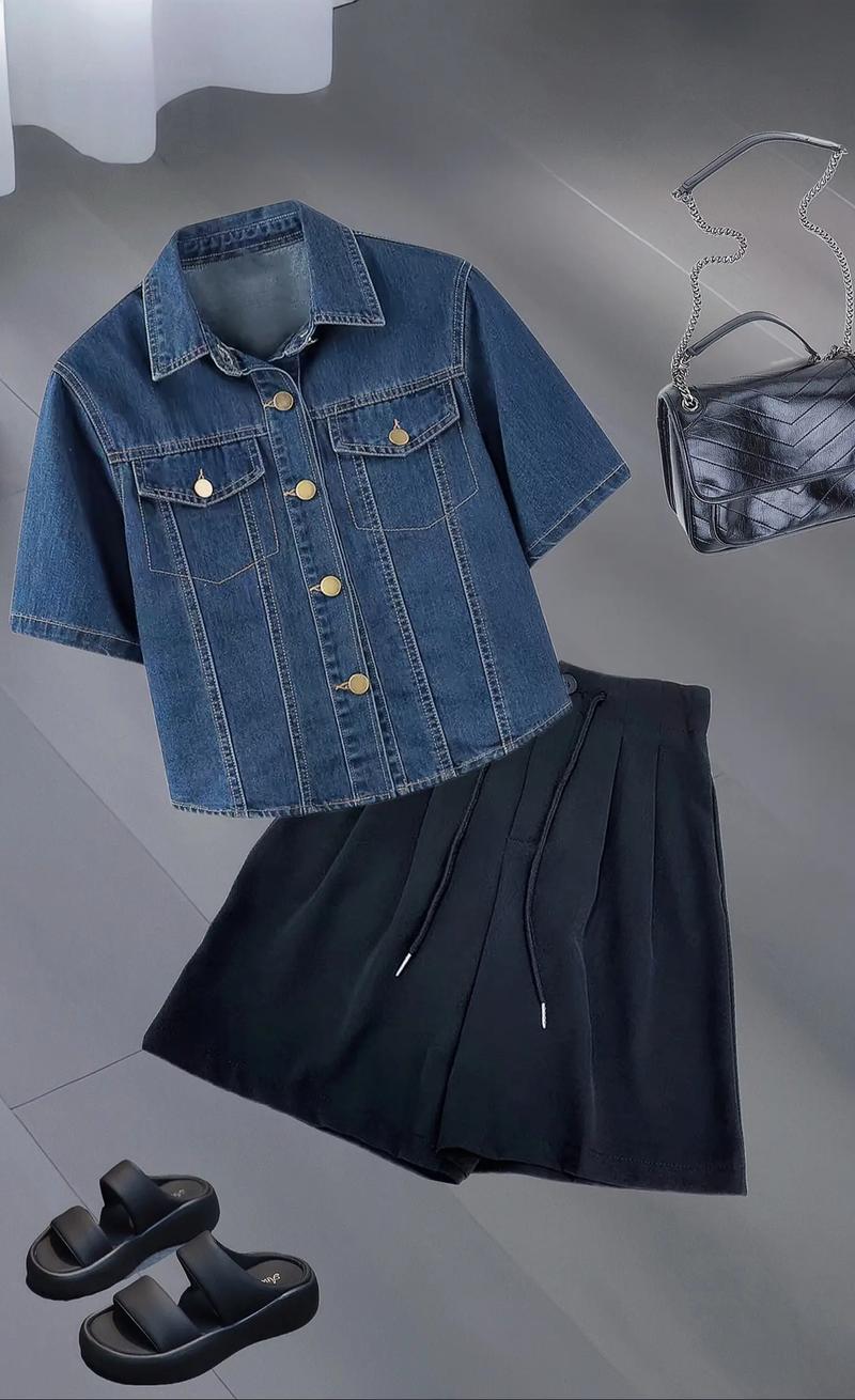 阔腿短裤怎么搭配外套