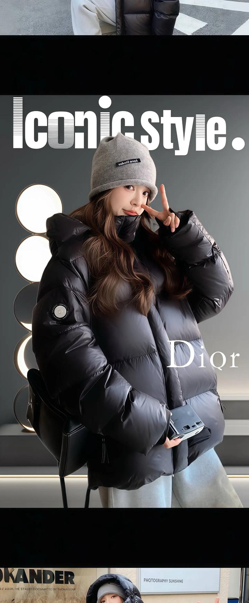 短款黑色羽绒棉服怎么搭配