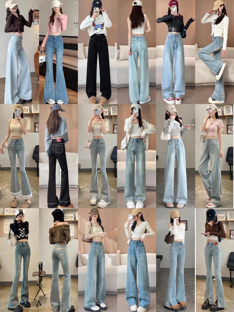 宽松牛仔裤女怎么搭配衣服图片