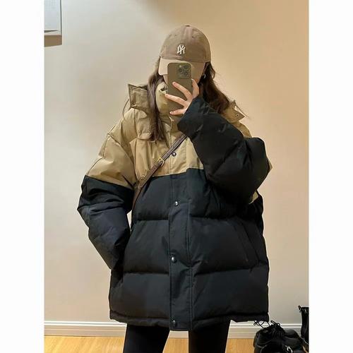 宽松棉服怎么搭配图片