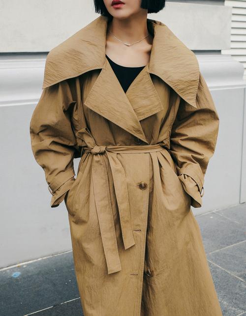 休闲军色风衣怎么搭配什么裤子好看图片