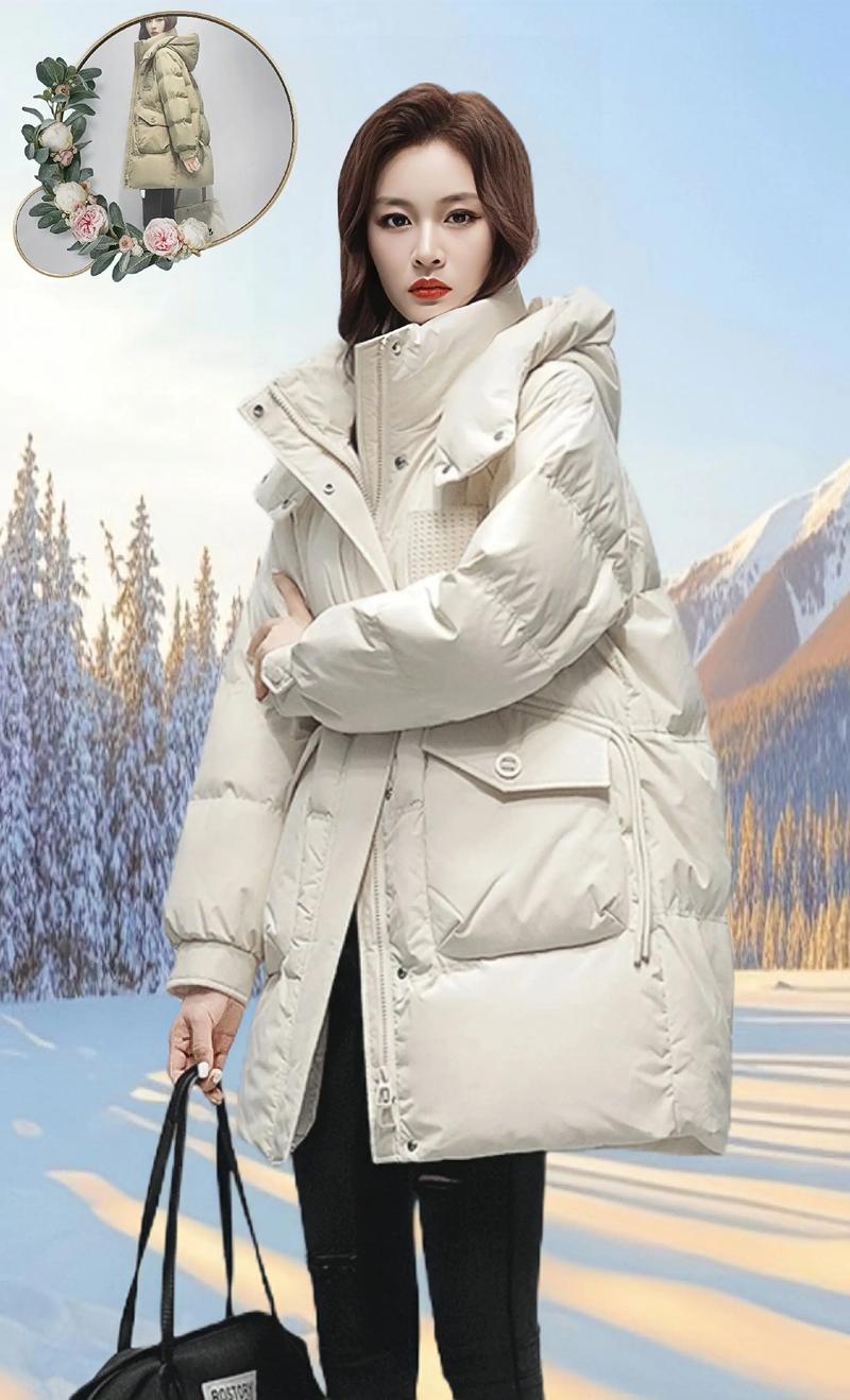 穿中长款羽绒服怎么搭配好看图片