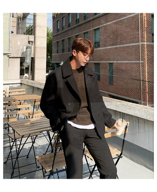 男士韩版短风衣怎么搭配图片