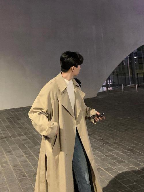 男士韩版短风衣怎么搭配图片