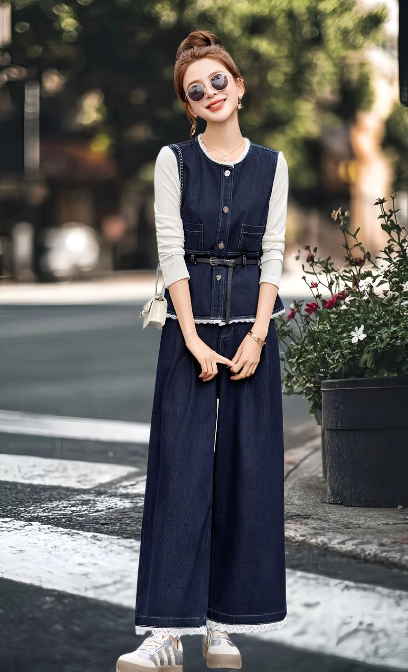 马甲怎么搭配牛仔裤