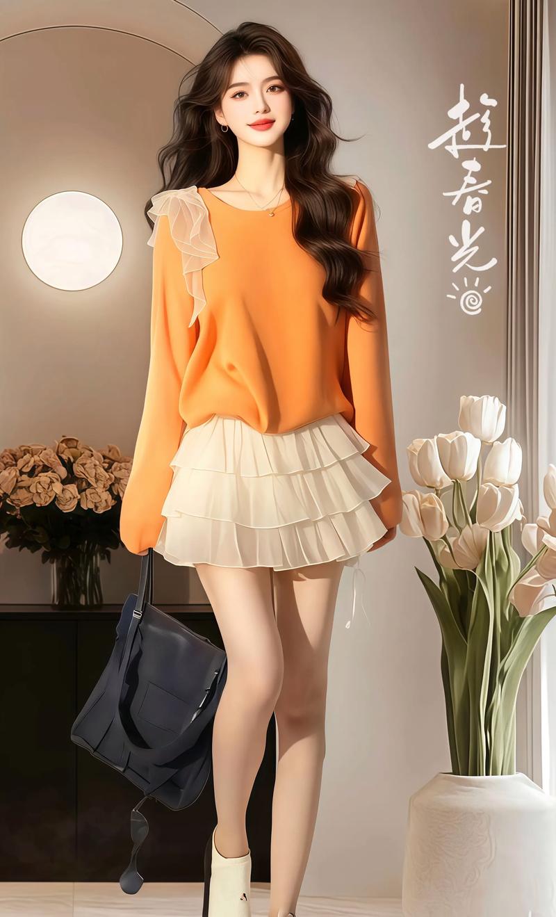 橙颜色裙子怎么搭配