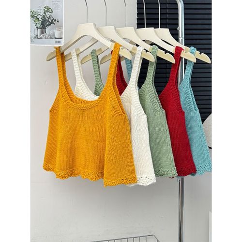 橙色毛衣马甲怎么搭配图片