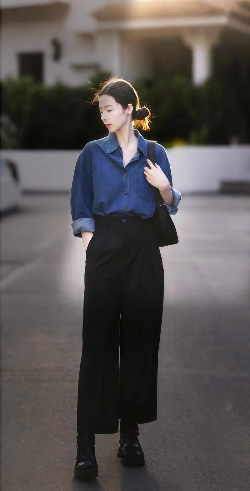 衬衣下面怎么搭配什么裤子好看吗