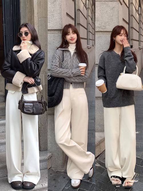 白色上衣配什么颜色的裤子