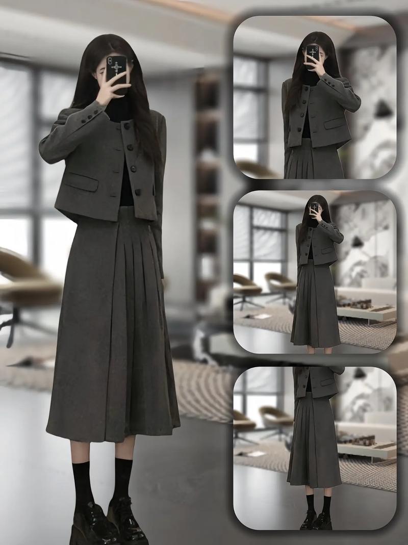 长款宽松长裙怎么搭配什么外套