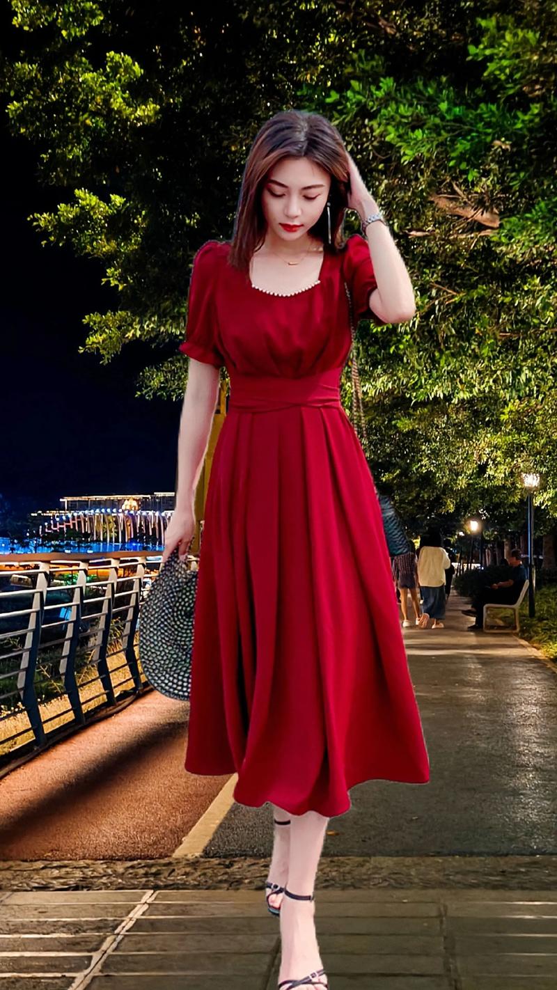 长款红色连衣裙怎么搭配什么外套好看吗