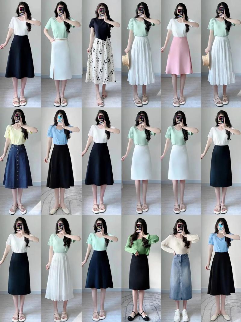 半身短裙怎么搭配上衣图片欣赏