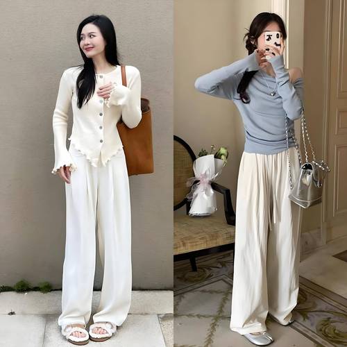 白色裤子怎么搭配好看图片女生