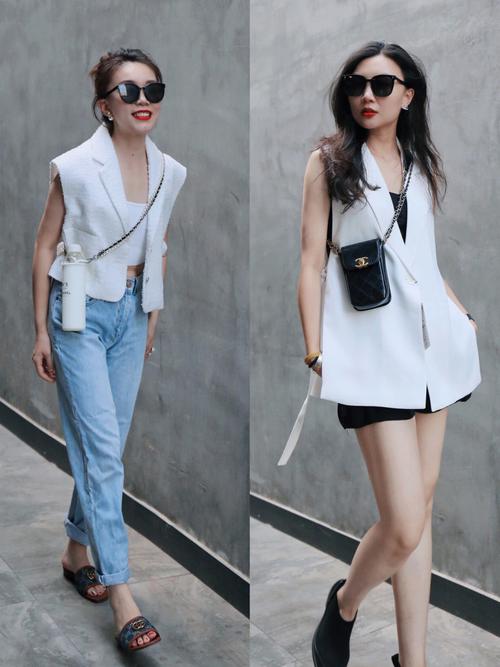 白色的背心怎么搭配图片欣赏