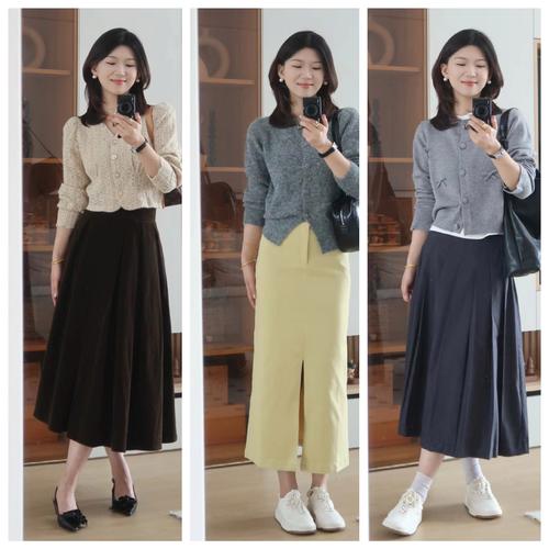 a字型半身裙该怎么搭配图片