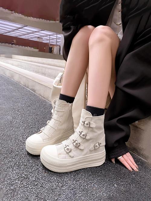 增高帆布鞋怎么搭配图片大全