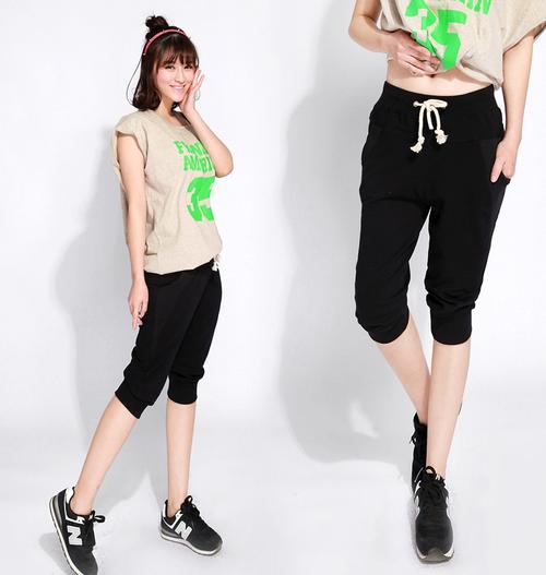 运动七分短裤怎么搭配图片欣赏