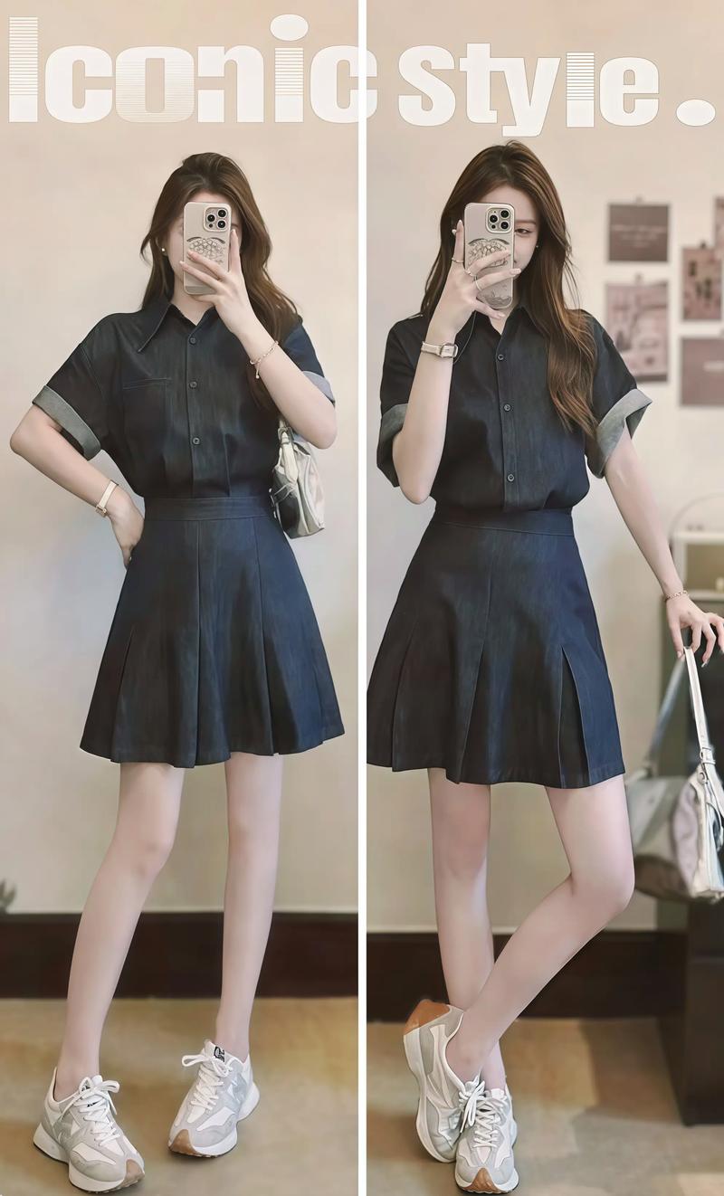 运动款牛仔裙怎么搭配