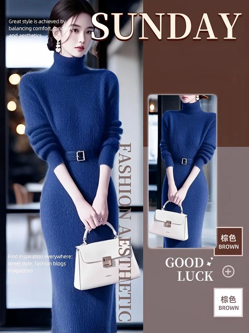 深蓝色短袖连衣裙怎么搭配什么外套好看