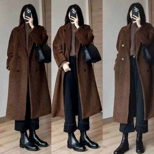 女款长外套怎么搭配什么裤子好看图片欣赏