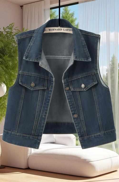 牛仔穿的马甲怎么搭配好看图片