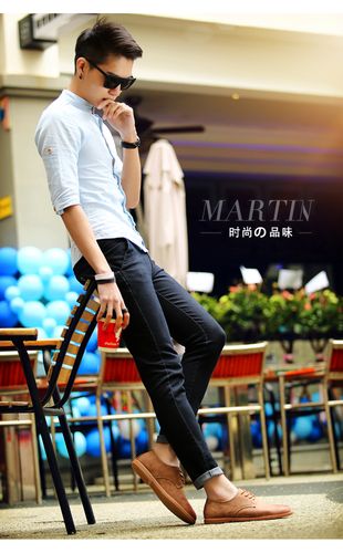 男士休闲英伦皮鞋怎么搭配什么裤子