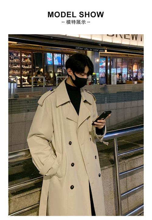 男卡其色中长款风衣怎么搭配