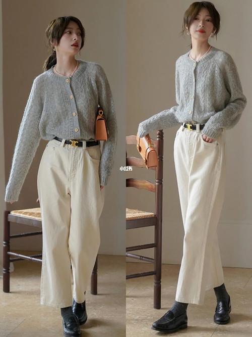 米白色的上衣怎么搭配什么裤子图片大全