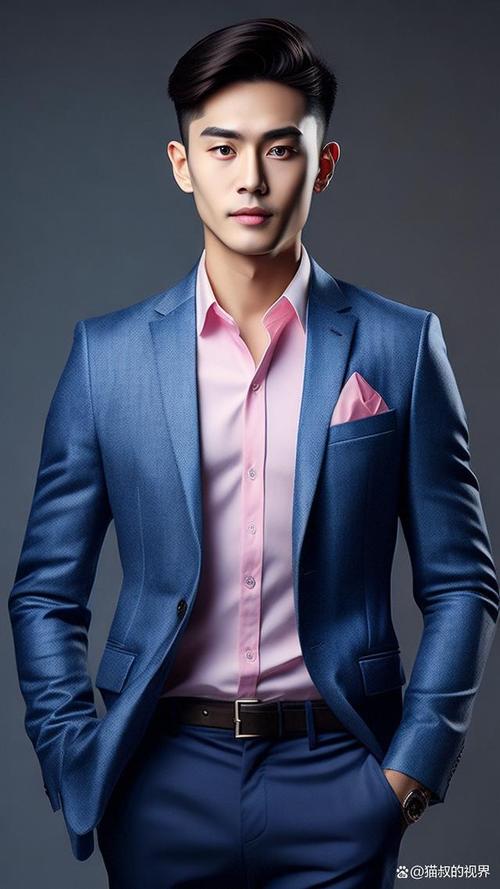 蓝色西装配什么衬衫