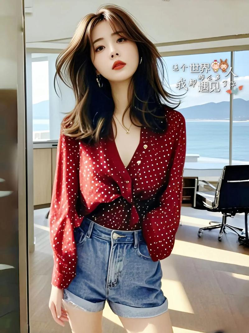 红色衬衫怎么搭配鞋子好看图片