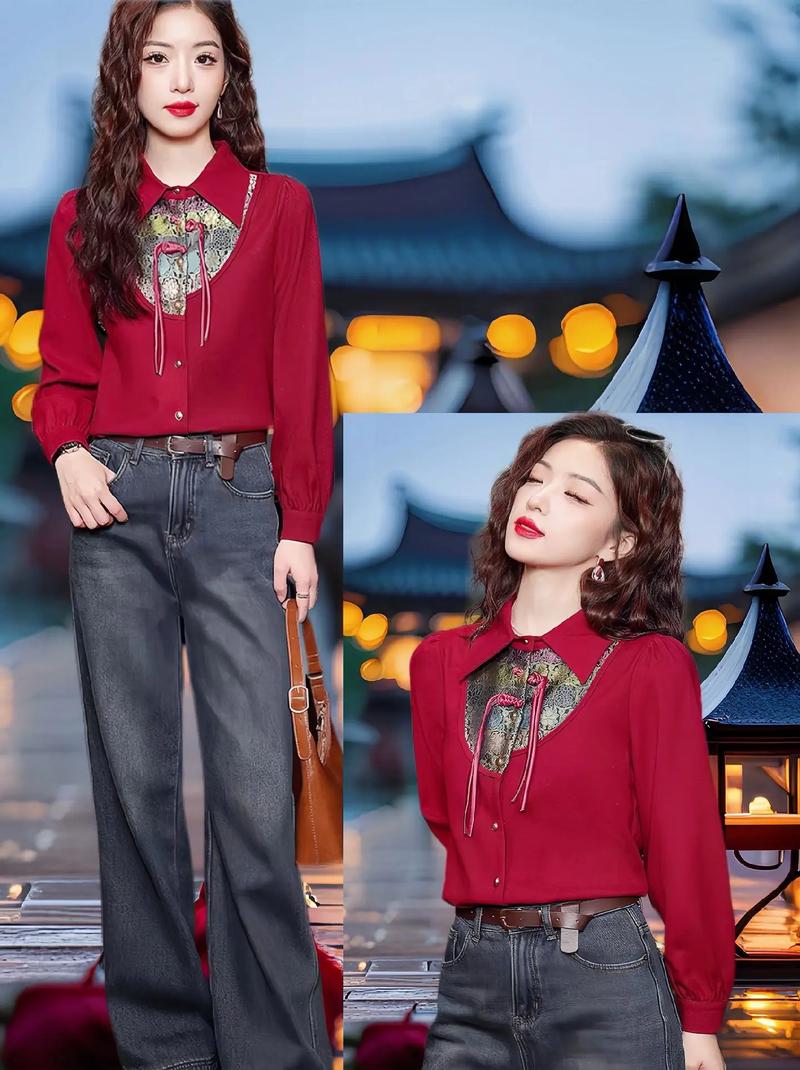 红色衬衫怎么搭配鞋子好看