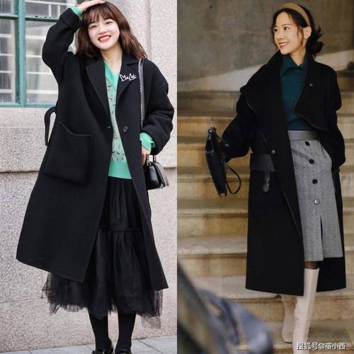 黑色宽松上衣外套怎么搭配什么裤子