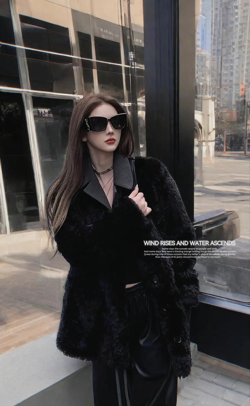 黑色长款针织外套怎么搭配