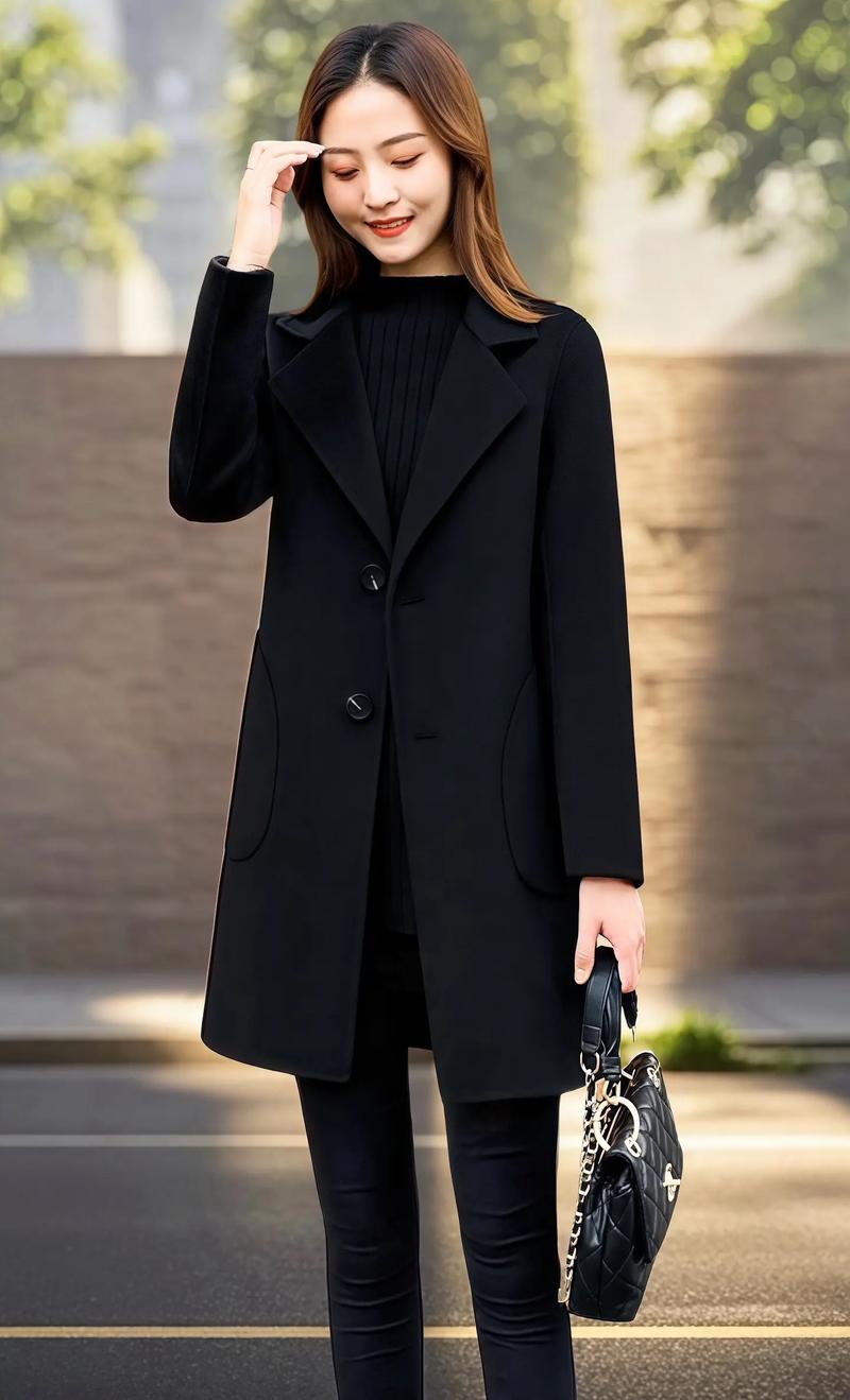韩版女生呢子大衣怎么搭配图片女