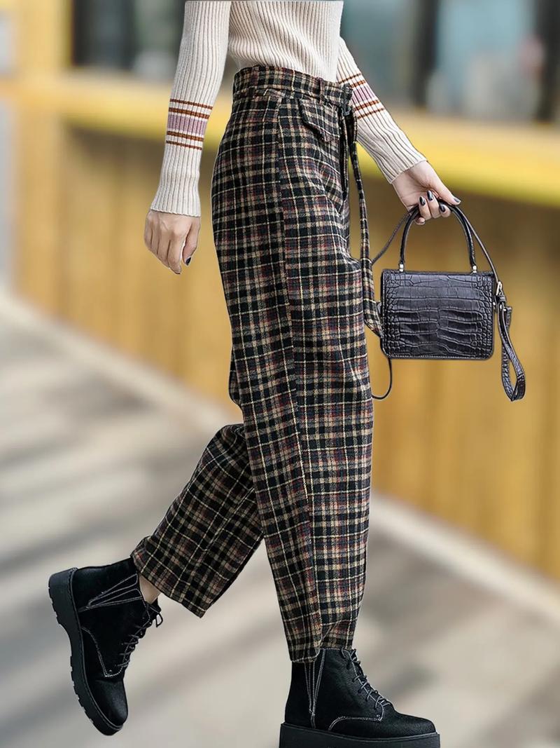 格纹裤怎么搭配上装