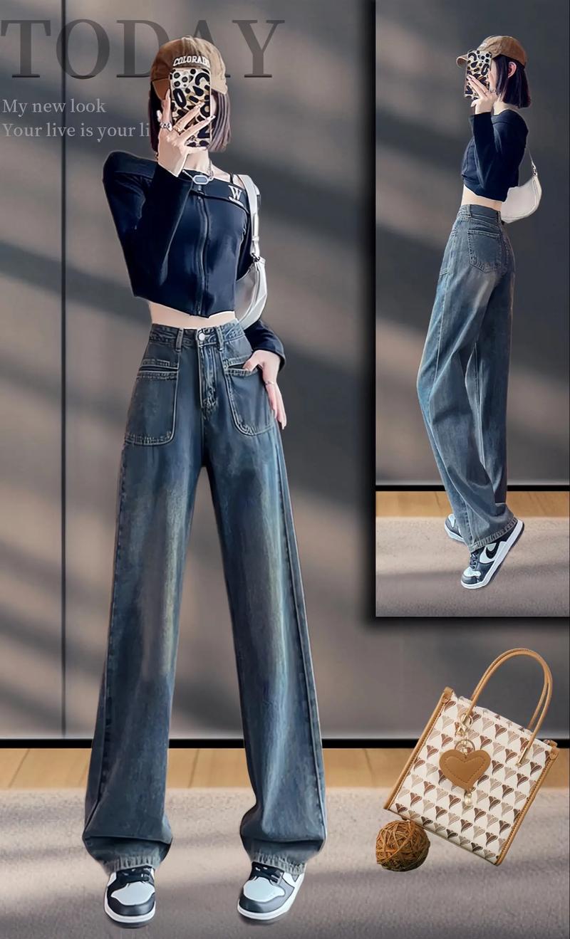 高腰裤子怎么搭配上衣图片搜索