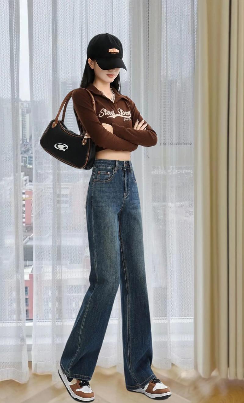 高腰裤子怎么搭配上衣图片搜索