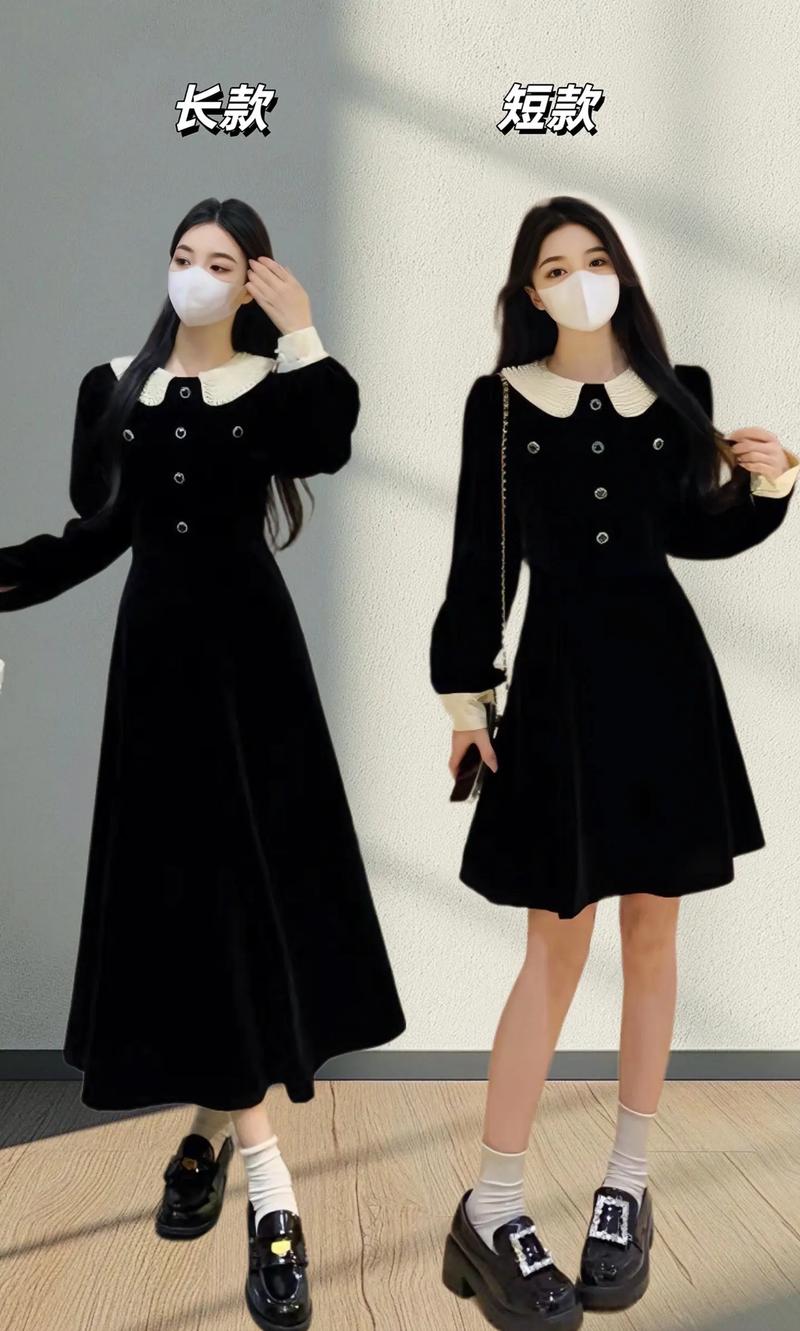 冬天长黑裙怎么搭配图片女