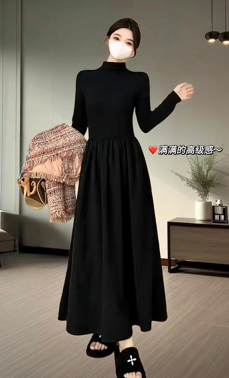 冬天长黑裙怎么搭配图片大全