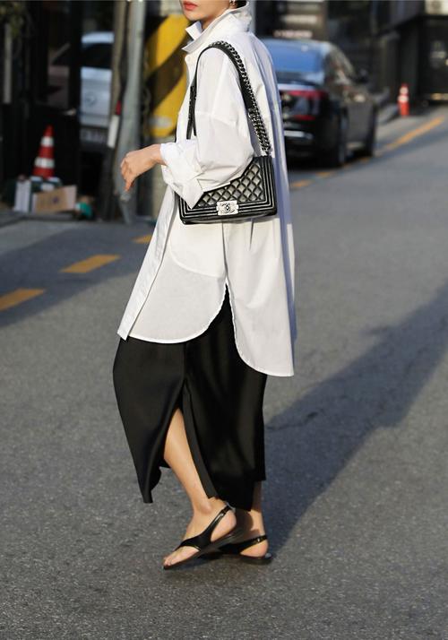 长款衬衣衣怎么搭配什么裤子好看