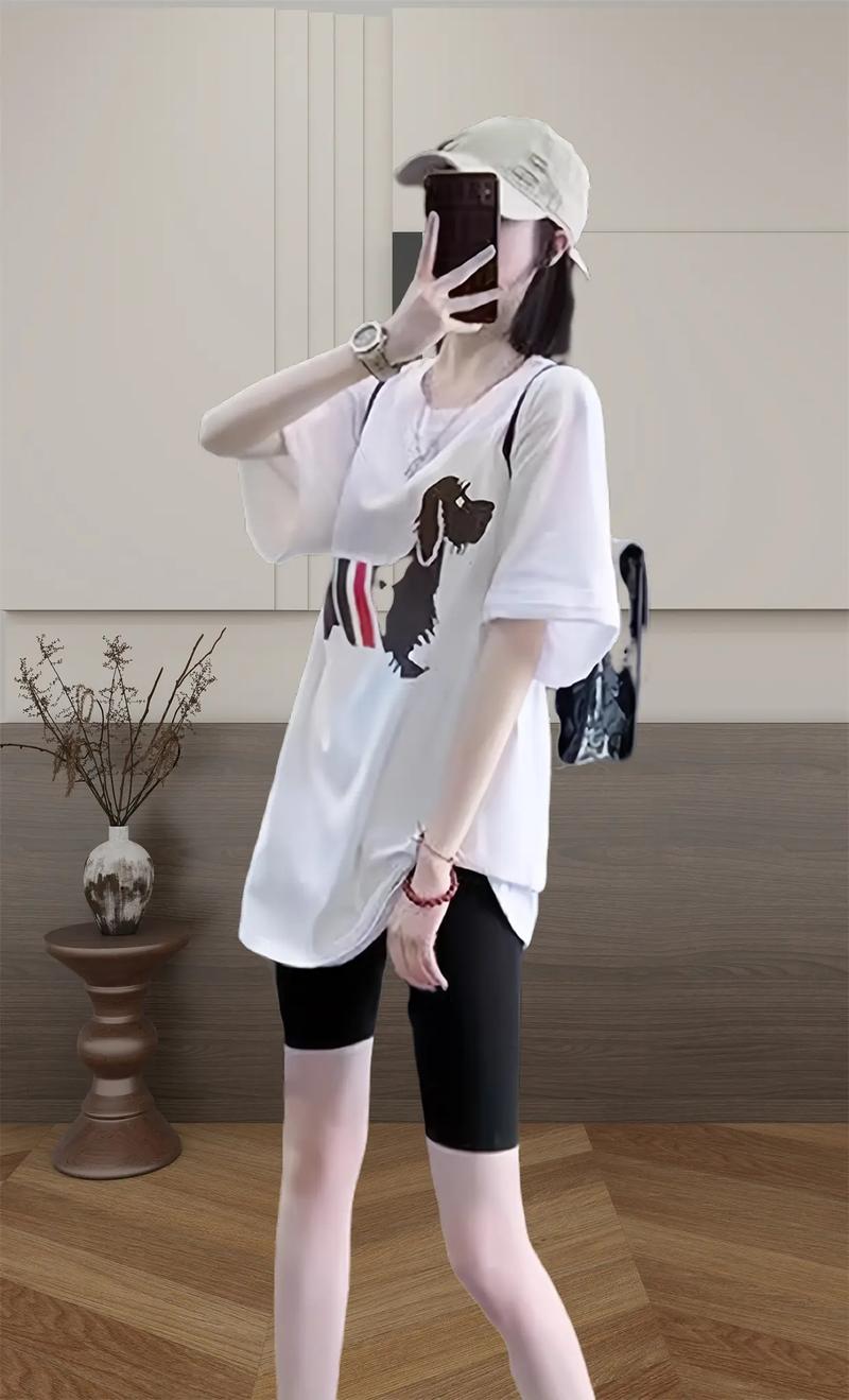 中长款的短袖怎么搭配