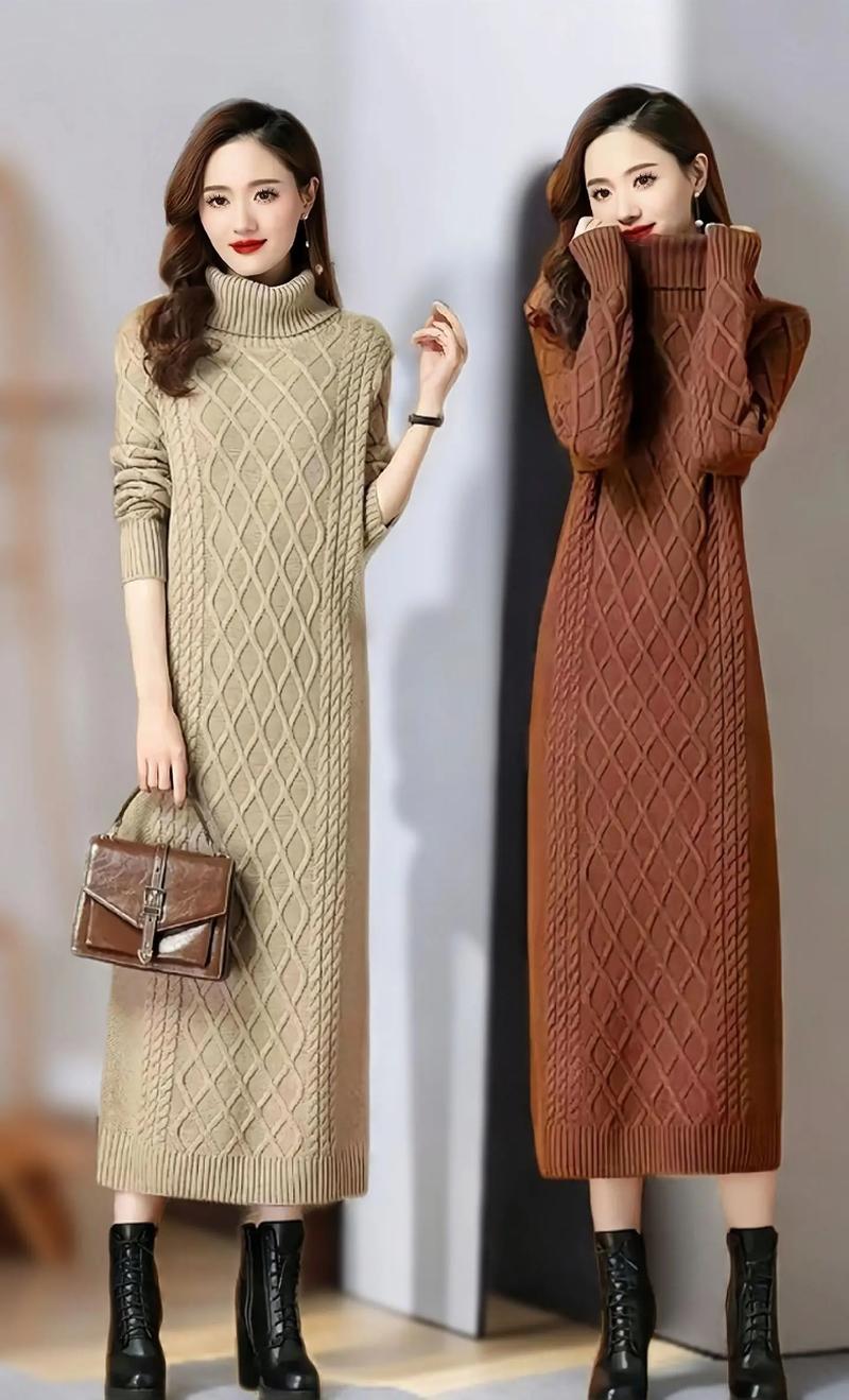 针织的连衣裙怎么搭配衣服好看图片