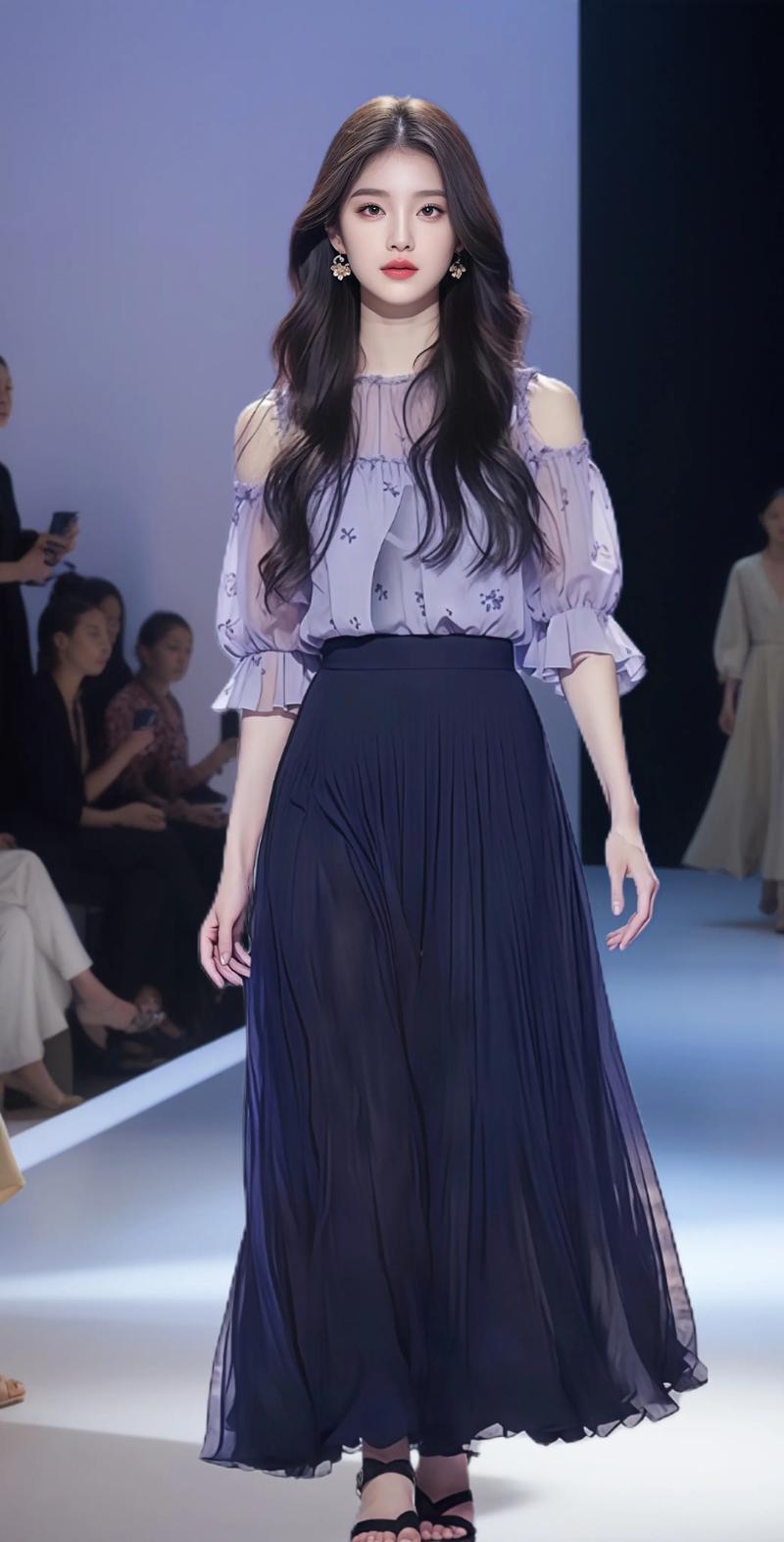 雪纺长裙衬衫怎么搭配