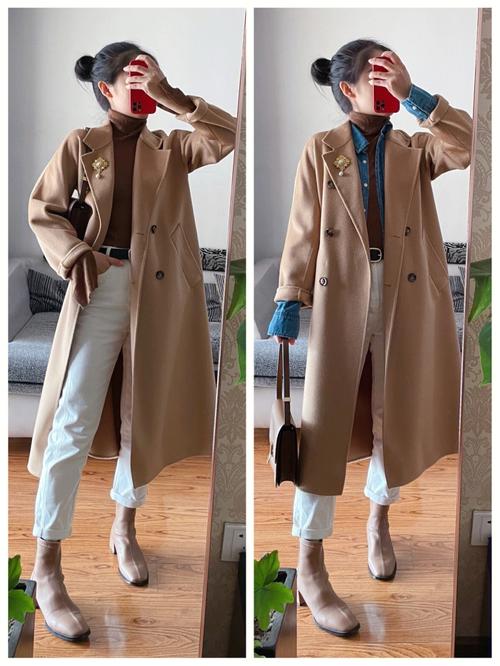 驼色的羊绒大衣怎么搭配