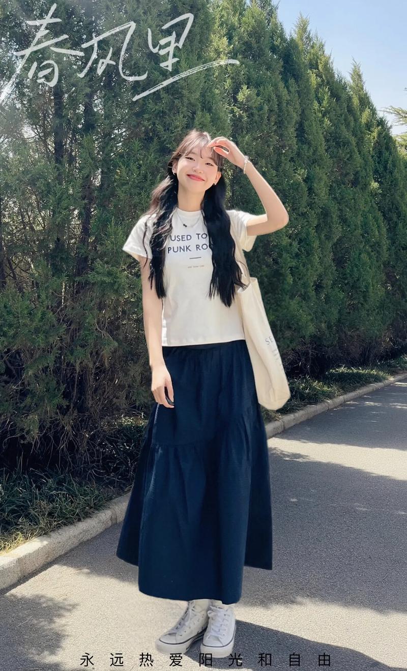 t恤裙怎么搭配图