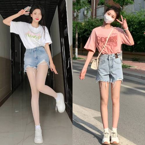 中长款牛仔短裤怎么搭配