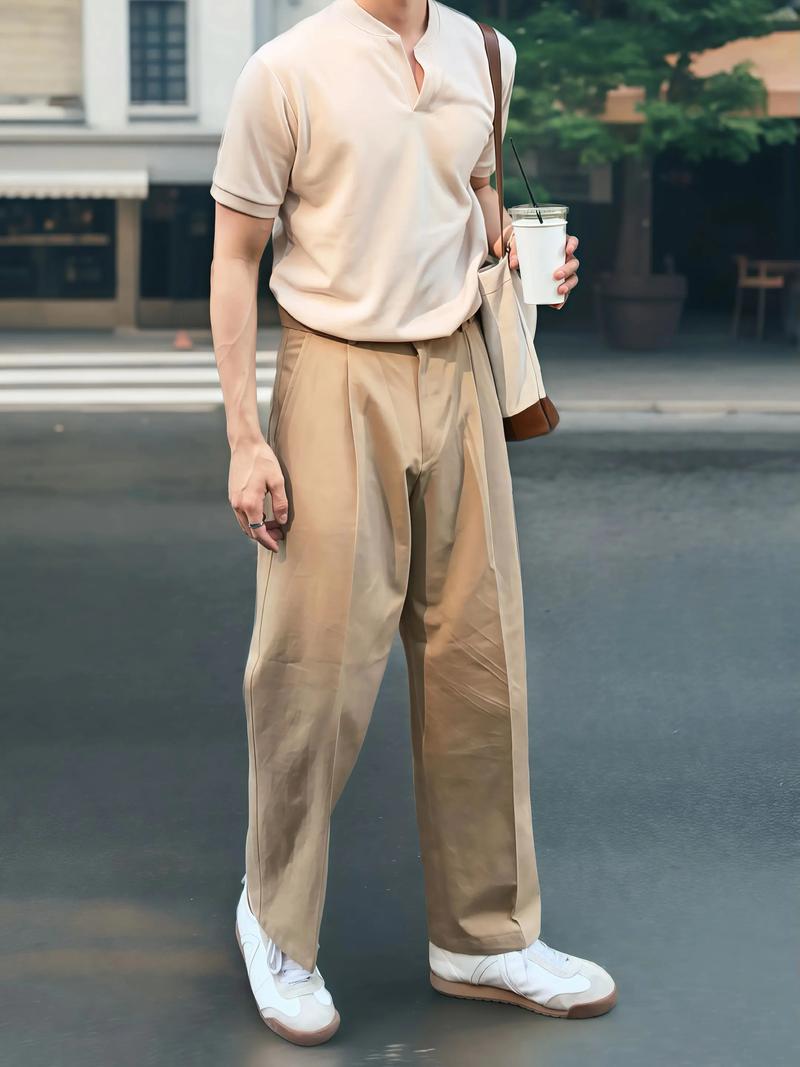 卡其色衣服配什么裤子