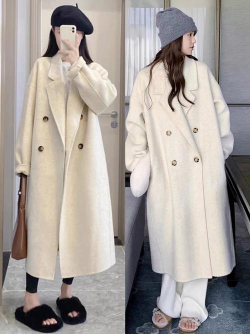 白中长款外套怎么搭配图片大全