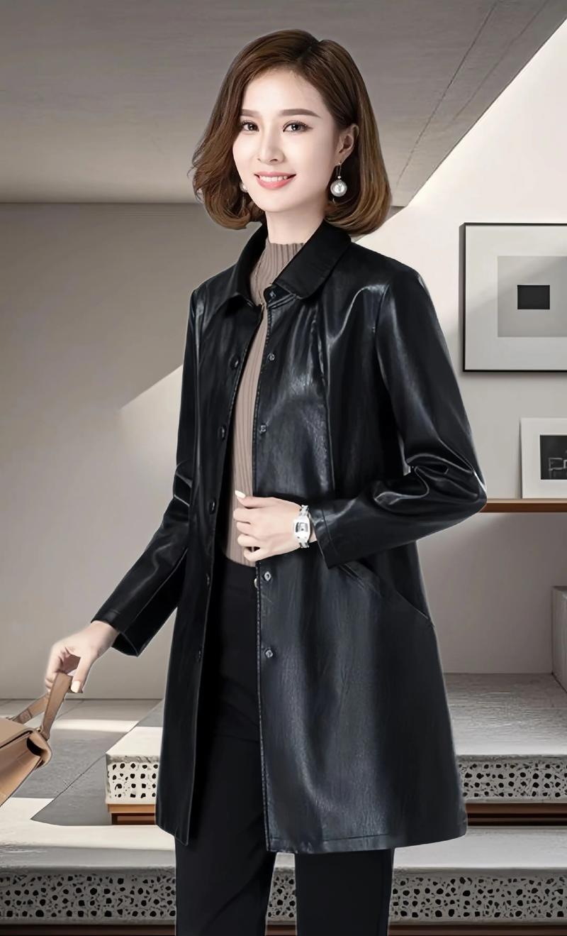 女长皮衣怎么搭配什么裤子