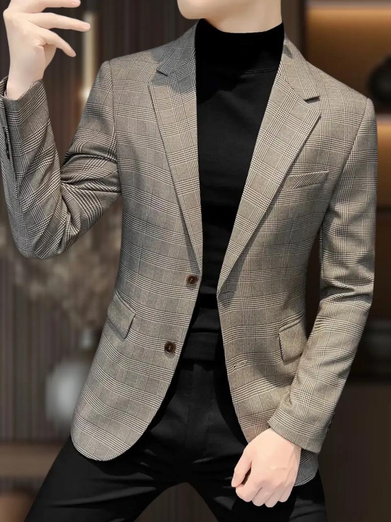 格子小西服怎么搭配裤子鞋子